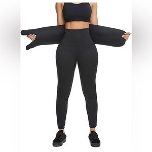 Sauna Pants Waist Trainer High Waist Compression Workout Body Shaper